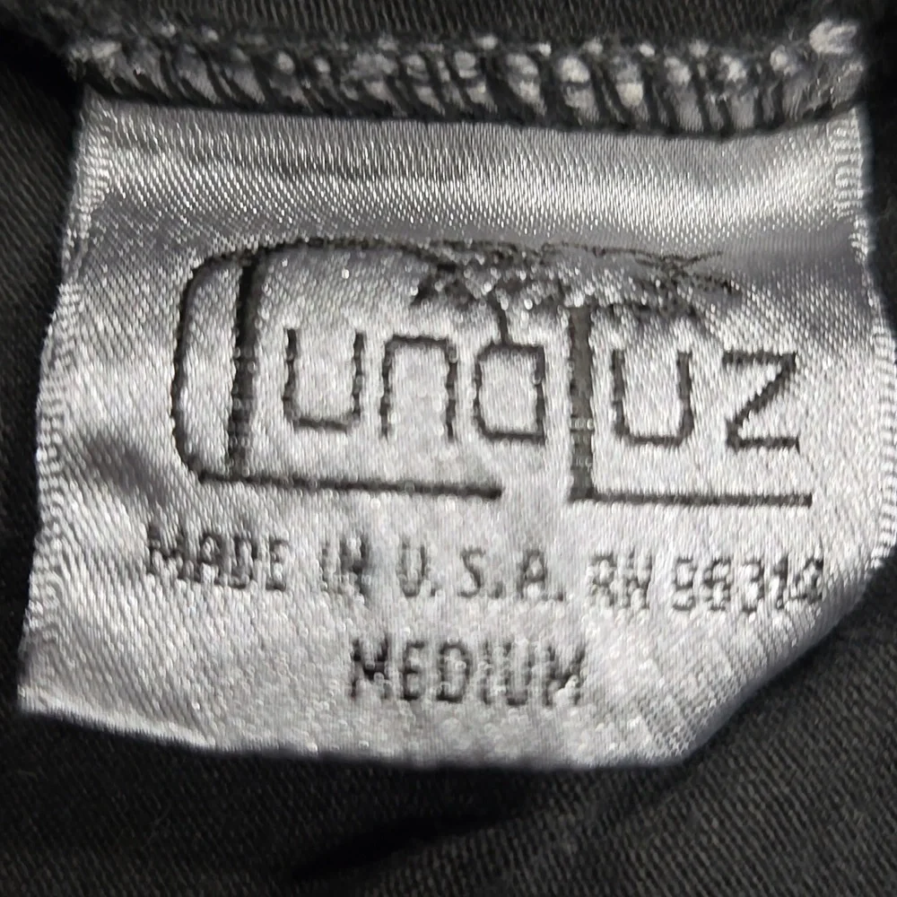 Luna Luz Women's Dress Size Medium Bubble Tie Hem Dip Dye Hippie Festival Cotton - Picture 8 of 15